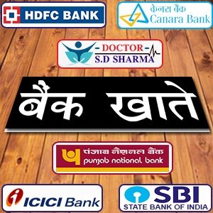 बैंक खाते | बैंक खातों की जानकारी | डॉ एस डी शर्मा | डॉ राजन शर्मा | जालंधर | पंजाब | भारत | चंडीगढ़